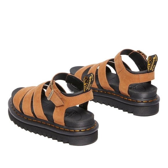 New Dr. Martens Brown Blaire Athena Leather Sandals woman Size 11 - Picture 2 of 10